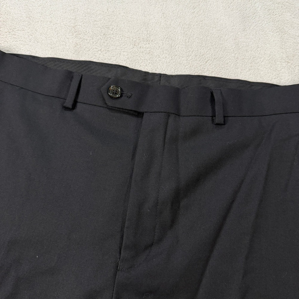 Lauren Ralph Lauren Mens 38x30 Black Wool Blend Dress Pants Natural Stretch EUC - Picture 3 of 12